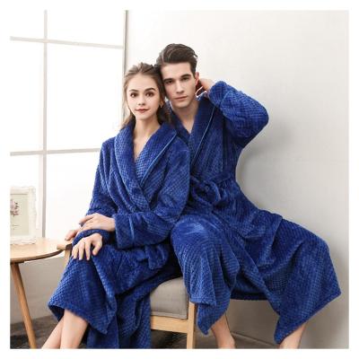 China Wholesale New Style Indoor Flannel QUICK DRY Bathrobe Adult Night Wear Bathrobe For Men for sale