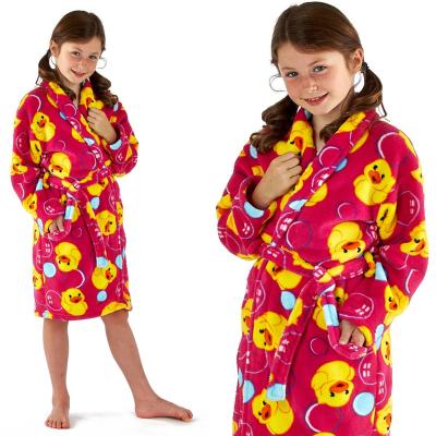 China Winter Children Cartoon Warm Sleepwear Children Pajamas Sleepwear Thermal Cute Animal Fleece Long Dress for sale