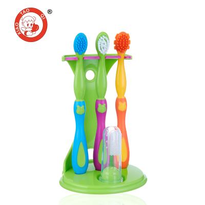 China Wholesale BPA Free Silicone Rubber Child Kids Baby Toothbrush Set for sale