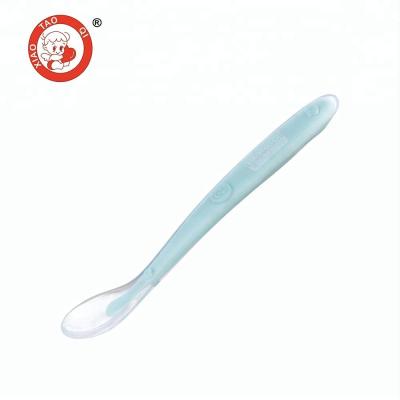 China BPA Free Cute Baby Silicone Spoon Infant Feeding Spoon For Baby for sale