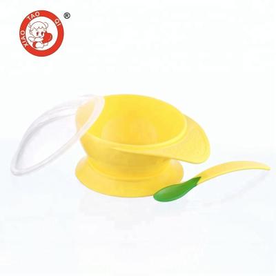 China Kids Tableware Plastic Suction Baby Feeding Bowl With Spoon As Picture Or Customized for sale