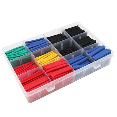 China LOW VOLTAGE 560 Pcs Set Thin Wall Wrap Kit Thermo Sleeving 2:1 Heat Tubing Cutters Shrink Accessory Insulated Thermal Shrink Wrap for sale