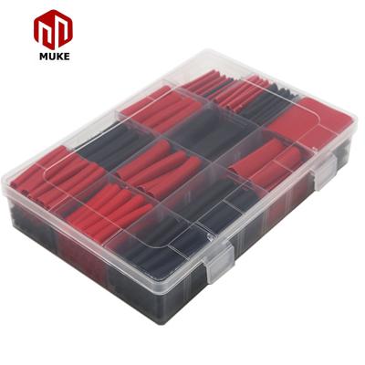 China 200pcs/set Double LOW VOLTAGE Electrical Wire Wall Tubing Shrink With Adhesive 3:1 Glue 3:1 Hot Melt PE Heat Shrink Tube 3/8 1/4 3/16 1/8 for sale