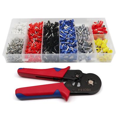 China Crimping Tool Connecting Kit Crimper Plier Set Cable Wire Ferrule Crimping Tool Kit AWG23-7 Self-Adjusting Ratchet Wire Set for sale