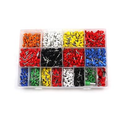 China E0508 ​​E7508 E1008 E1508 E2508 Insulated Ferrules Terminal Block Cord End Wire Connector 2120pcs for sale