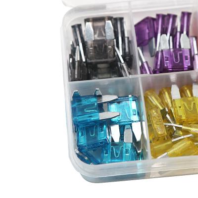 China Low Voltage Mini Fuse Cutout 120 PCS Truck Assorted Kit (2A/3A/5A/7.5A/10A/15A/20A/25A/30A/35A) With Replacement SUV Truck Camper Fuses puller tool for sale