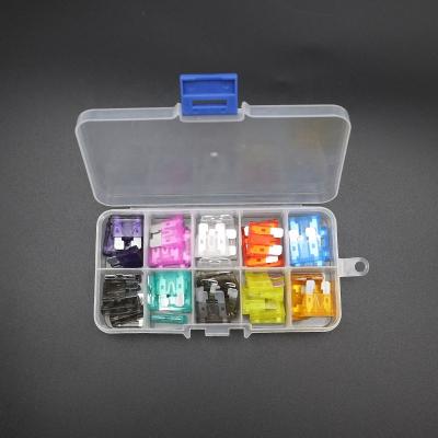 China 5A 7.5A10A15A20A25A30A Car Auto Truck Mini Fuse Blade Assortment Set 5/10/15/20/25/30A Mixed Set Cars Safety Blade Fuses Accessor Kit for sale