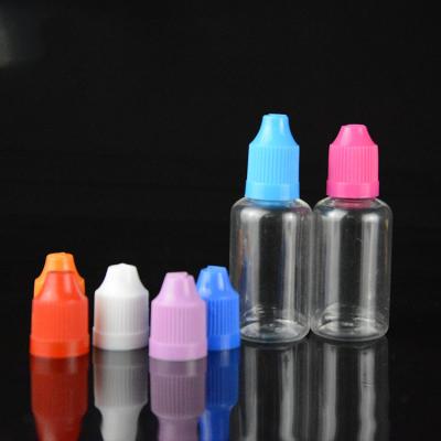 China 30ml 50ml Clear PET E liquid plastic eliquid bottle with clear dropper pet smoke oil eye dropper bottle for sale