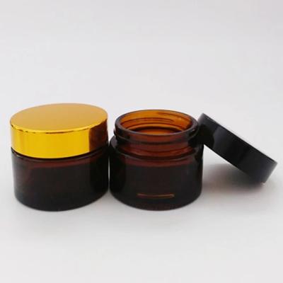 China 10ml 30ml 50ml 60ml matte black amber cream glass cosmetic glass jar for sale