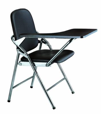 China Ergonomic Foldable Plastic Foldable PU Chrome Finish Black Finish Office Furniture Ergonomic Stacking Executive Chair for sale