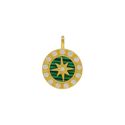 China 2022 Trendy Pendant Jewelry from Lilliana 925 Sterling Silver Jewelry Starburst Malachite for sale