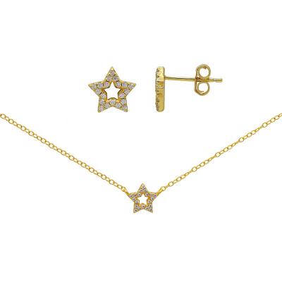 China Cute Lilliana 925 Sterling Delicate Mini Star Gold Plated Jewelry Set Kids Jewelry for sale