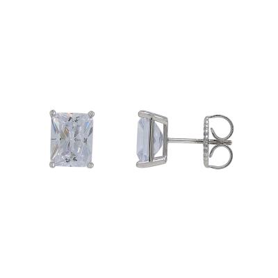 China CLASSIC Jewelry 2022 Lilliana Stud Earrings 925 Sterling Silver Brass Solitaire D.C.A. CZ 4CT for sale