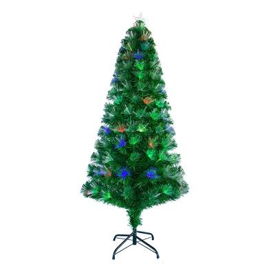 China Party New China Hot Selling PVC Outdoor Fiber Optic Christmas Trees With Pine for sale