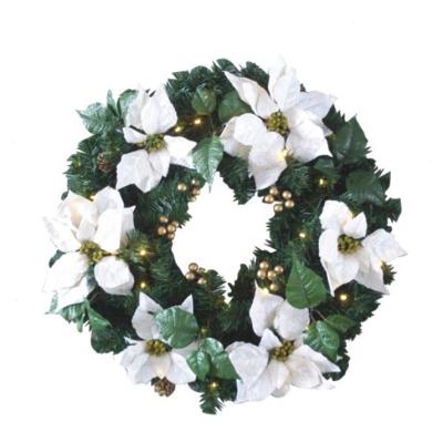 China 2022 Wholesale Party Artificial Flower Wreath Christmas Decoration Wreath for sale