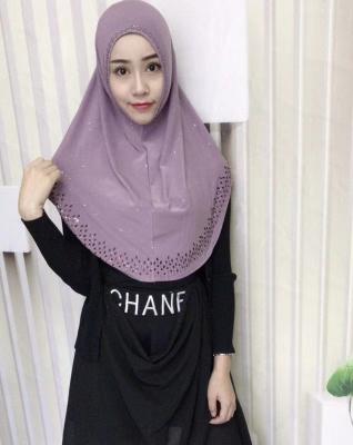 China Classical Muslim Rhinestones One Piece Hijab Arab Malaysia Women Undercap Sparkle Snapshot for sale