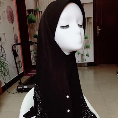 China Muslim Women Classic One Piece Hijab With Rhinestones Arabic Inner Hijab for sale