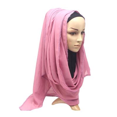 China 2019 Fashion Wholesale Hot Sale Muslim Headscarf Pleated Chiffon Hijab for sale