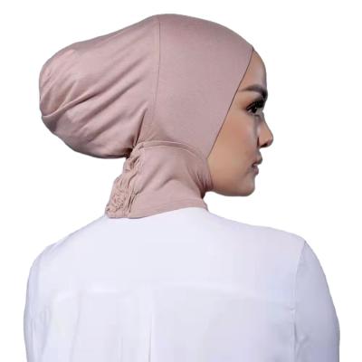 China Classic Modal Muslim Hood Snow Tube Underscarf Women Cotton Tank Top Solid Color Factory Supply Inner Hat for sale