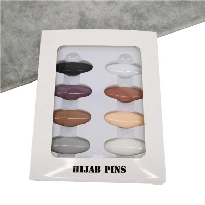 China Luxury high quality wholesale color candy pin safety hijab box snag hijab pin no for sale