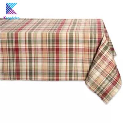 China Commonly Used Printed Edging Solid Color Polyester Cotton Rectangular Square Household Towel Waterproof Tablecloth for sale