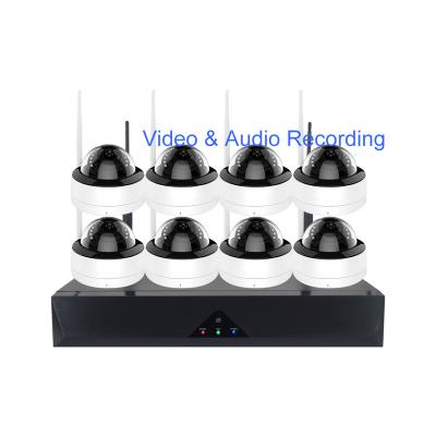 China 8ch NIGHT VISION cctv system nvr kit wifi camera cctv 1080P dome camera wireless video and audio recording compatible with Tuya smart life for sale