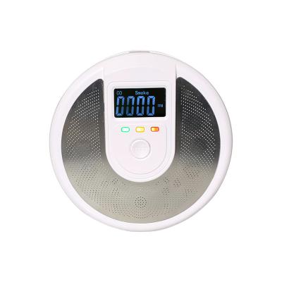 China ABS Flame Retardant Plastic Battery Operated Co Combination Smoke and Smoke Detectors and Carbon Monoxide Detector LCD PPM Digital Display for sale