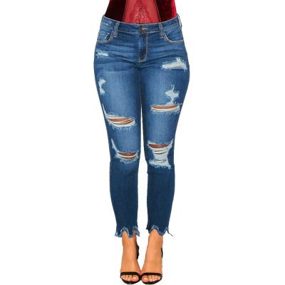 China Others Free Shipping Wholesale High Quality Hot Blue Classic High-waisted Style Skinny Jeans for sale