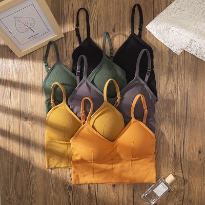 China QUICK DRY Lady Top Wrapped Vest Seamless Bra Girl's Most Popular Beautiful Back U Back Chest Tube Sports for sale