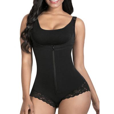 China Antibacterial Women Zipper Eco-friendly Factory Wholesale Shapewear Seamless Body Shaper for sale