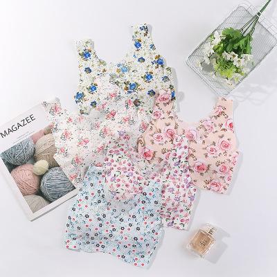 China New Breathable Small Chest With Thin Vest Yarn Type Ribbed Sleep Ice Flower Silk Printed Seamless Bra for sale