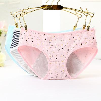 China Antibacterial side triangle women's health underwear period underwear cotton leakage prevention physiological panties for sale