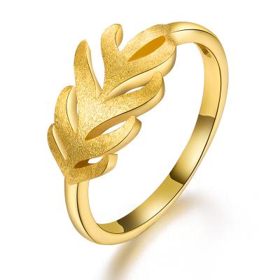 China CLASSIC Single Ring Fashion Ring Women 925 Silver Trendy Feather Ring for sale