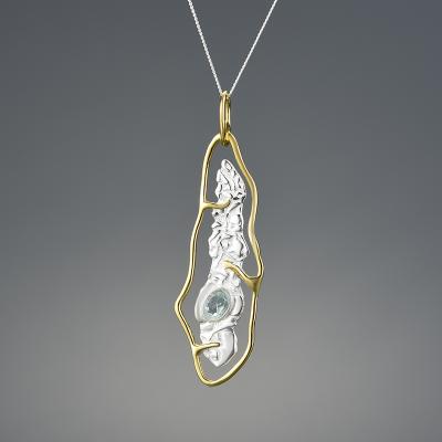 China Environmental Friendly Handmade Silver Elegant Natural Rhinestone Pendant for sale