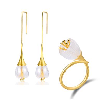 China New Gold Set Real 925 Sterling Silver CLASSIC Handmade Woman Jewelry for sale