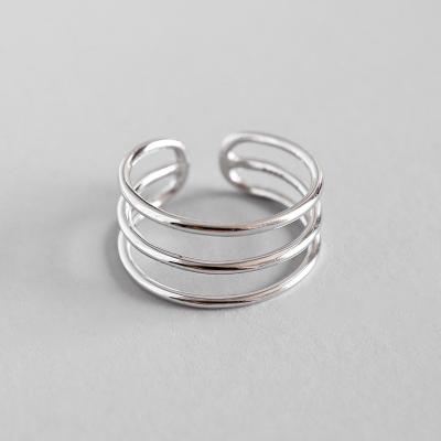 China Pure 925 Sterling Silver Jewelry Wholesale Korean style FASHIONABLE simple rings for girls for sale