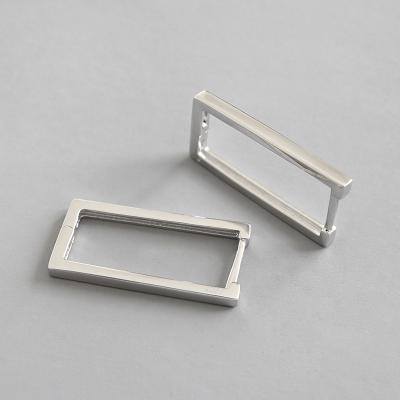 China Lotus Fun Fashion Earrings Trend FASHIONABLE 2021 925 Sterling Silver Small Square Hoop Earrings in Bulk for sale