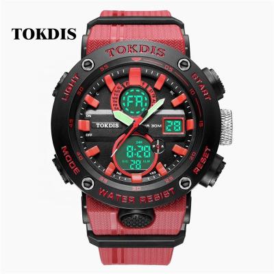 China Hot Sale Waterproof Style Men's Business Casual Wear 5atm Sports 5atm Digital Watch for sale