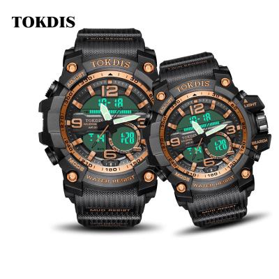 China Hot Sale TOKDIS Double Display Waterproof Electronic Watch Sport Digital Outdoor Watch Day/Date for sale