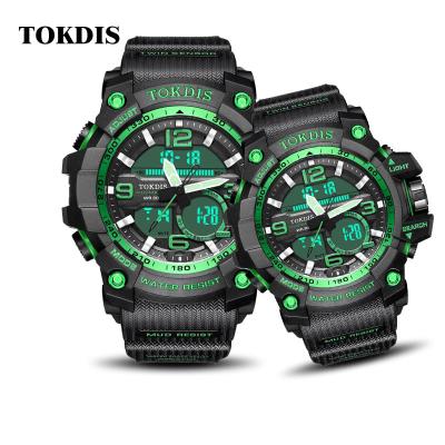 China Day/Date Electronic Digital Sport Watches Dual Display Electronic Watch Digital Watch Waterproof for sale