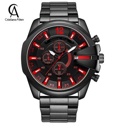 China Cristiano Aillen CA0832G Date Stainless Steel Watch Men Quartz Top Brand Automatic Watches Metal Strap Male Luxury Sports Watches for sale