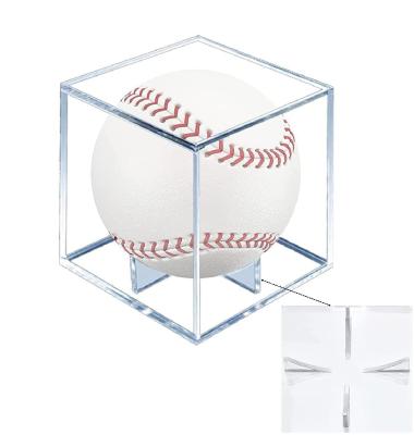 China Acrylic Showcase Baseball Display Cube Box Tennis Ball Box Showcase for sale