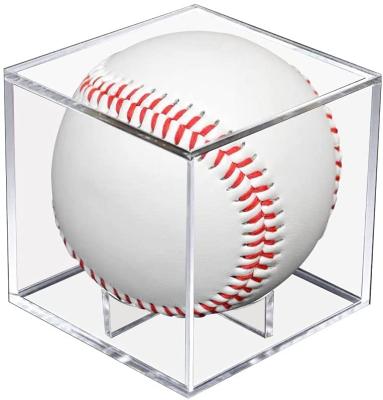 China Premium UV Protected Square Showcase Baseball Display Cube Case for sale