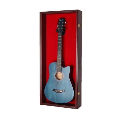 China Custom Guitar Showcase Display Rack Box Lockable Guitar Violin Showcase for sale