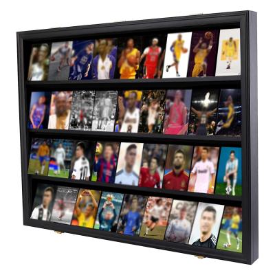 China Morden csutom sports card display frame soccer basketball baseball rugby ball star card show for sale