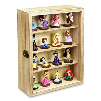 China Fashionable Personalized Lockable Mini Cabinet DollsDisplay Case With Glass Doory for sale