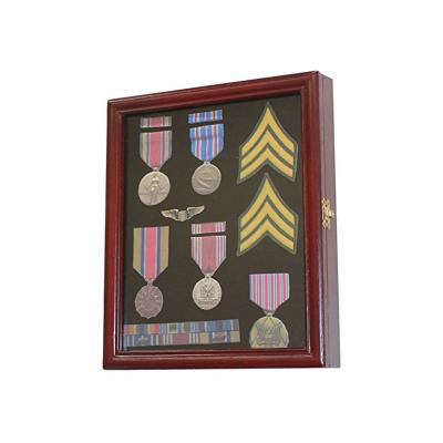 China Fashionable New Design Black Custom Photo Frame Military Medals Picture Frame Solid Wood Showcase Cabinet Shadow Box for sale