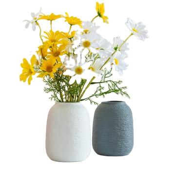 China Nordic Round Bulk Balcony Flower Plant Ceramic Pots Outdoor Art Decor Customized Design Indoor for sale