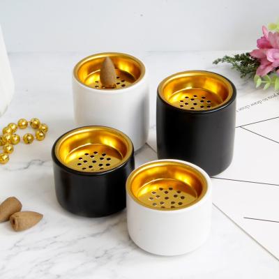 China Home Decoration Chinese European Style Incense Metal Indoor Golden Censer for sale