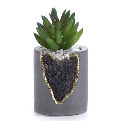 China Modern Creative Small Succulent Cement Flower Pot Small Concrete Planter Candle Holder For Table Decoration for sale